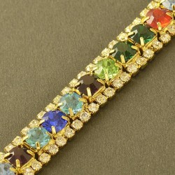 Or 9Ct. rempli : Bracelet aux zirconium  sertis