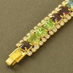 Or 9Ct. rempli : Bracelet aux zirconium  sertis