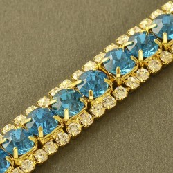 Or 9Ct. rempli : Bracelet aux zirconium sertis