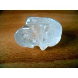 Crâne Cristal de Roche Naturel – Sculpture Quartz
