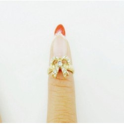 LOT : sept bagues de phalanges dorées