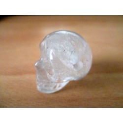 Collier Crâne Cristal de Roche – Skull en Quartz