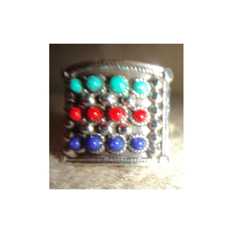 Argent massif - Rare pièce de créateur poinçonnée .925 avec corail