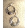 Boucles d’oreilles en argent massif – Rare pièce de créateur poinçonnée .925 avec labradorite