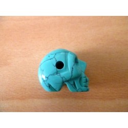 Pendentif Crâne Turquoise – Skull en Pierre