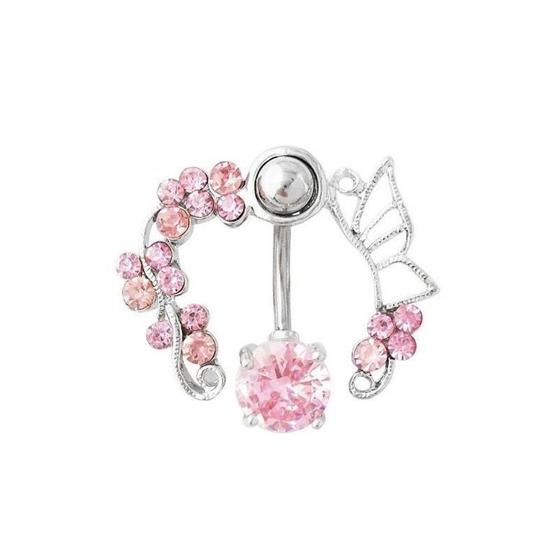 Piercing fleurs en couronne : rose - Existe en blanc dans notre boutique