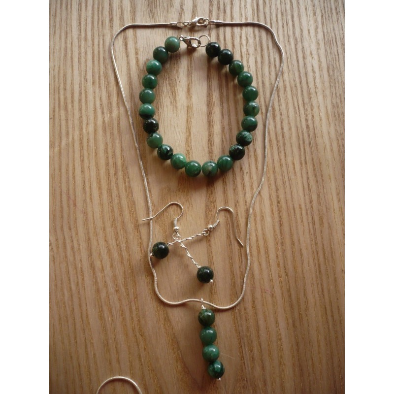 Parure 3 pièces : collier pendentif