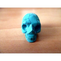 Collier Crane de cristal percé. Turquoise. 3 x 2.5 x 2cm. 17 g. Percé pour le porter en collier. Livré avec un cordon noir.