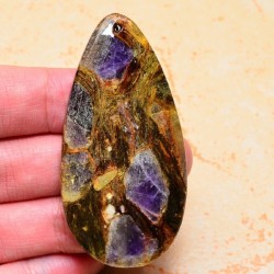 60x30x8mm -Pendentif MULTICOLORE monté avec son anneau