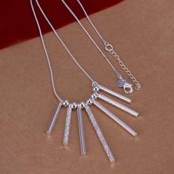 5 cm - argent massif  - Collier 7 tiges - Bon poids : 21