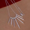 5 cm - argent massif  - Collier 7 tiges - Bon poids : 21