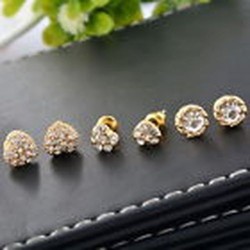 1 paire de boucles d'oreilles "clous" 3 modèles à choix