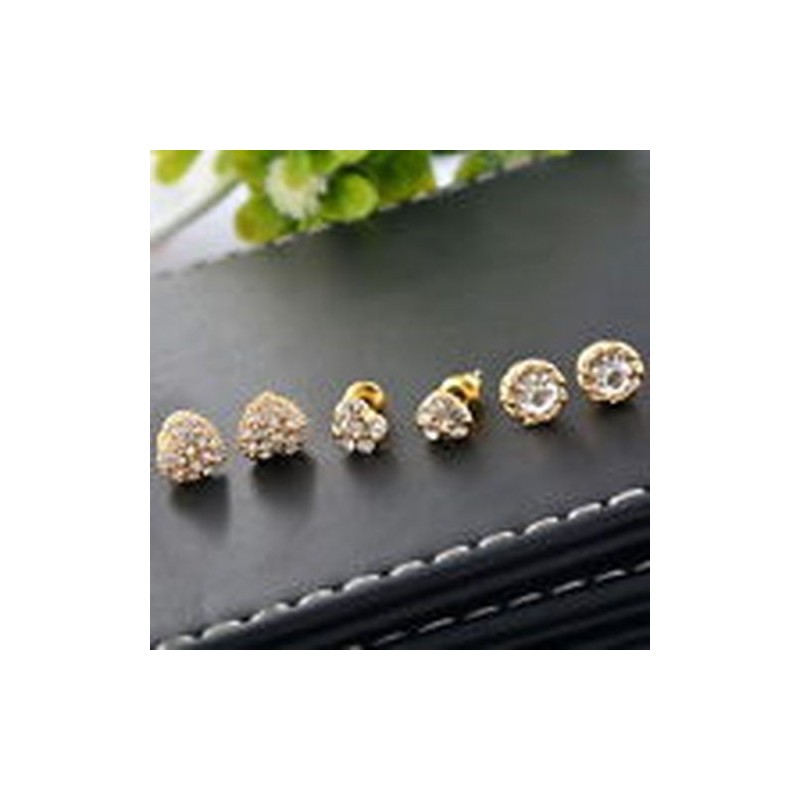 1 paire de boucles d'oreilles "clous" 3 modèles à choix