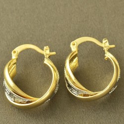 Or 9ct pour ces boucles d'oreilles magnifique - Créoles en vrille