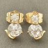 Plaqué or 9Ct. CHAT - Boucles d'oreilles CHAT strass Zirconia||Plaqué or 9Ct. CHAT - Boucles d'oreilles CHAT strass Zirconia