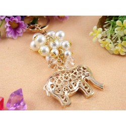  porte-clés "ELEPHANT PERLES" strass.||Bijou de sac