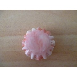 Fleur coquillage rose percée – 4,2 cm