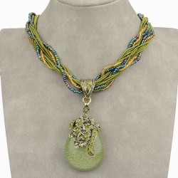 Collier cristal perles