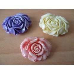 Fleur coquillage rose percée – 4,2 cm