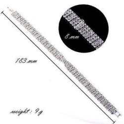 Bracelet " Rivière de diamant" torsadé - Strass fantaisie - Or blanc rempli