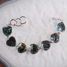 BRACELET COEUR en ABALONE  PAUA superbement monté||BRACELET COEUR en ABALONE  PAUA superbement monté