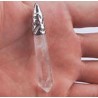 Pointe cristal montée sur métal argent||Pointe cristal montée sur métal argent