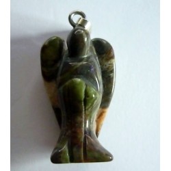 très joli pendentif en Jaspe Vert Indien aux couleurs superbes