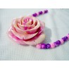 Collier rose coquillage sculpté – Pièce unique artisanale