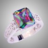 Bague Topaze Mystique Arc-en-Ciel – Argent Massif 925