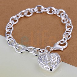 Bracelet argent .925 avec son coeur ajouré