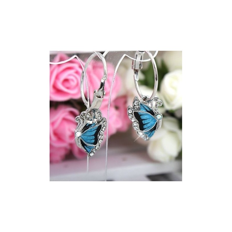 Parure 2 pièces : Pendentif + Boucles d'oreilles + chaîne - collier boucles d'oreilles