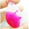 Pendentif en Agate rose – 56 x 30 mm