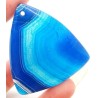 Pendentif triangulaire en Agate bleue – 47 x 43 mm