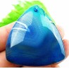 Pendentif en Agate bleue – Triangulaire 45 x 43 mm