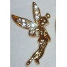 Boucles d'oreilles : Elfe Fée Fairy fee clochette doré avec strass