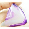 Pendentif en Agate blanc et violet – 45 x 42 mm