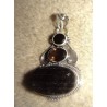 Pendentif Tourmaline Noire Argent 925 – Pièce Créateur