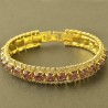 Or 9Ct. rempli : Bracelet aux zirconium rose sertis