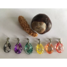 Lot de 6 Pendentifs Cristal Multicolore – Forme Goutte