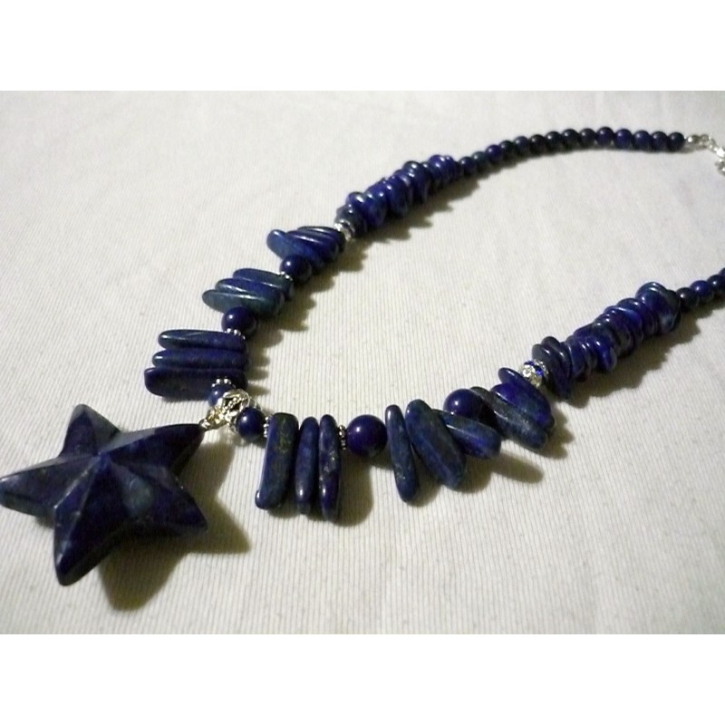 Collier Lapis-Lazuli Étoile – Pièce Créateur Unique