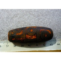  tibetain - 9 yeux - tibetan.||Superbe - DZI -Perle sacrée ancienne