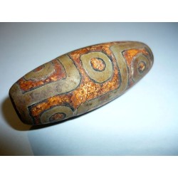  tibetain - 9 yeux - tibetan.||Superbe - DZI -Perle sacrée ancienne