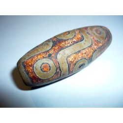  tibetain - 9 yeux - tibetan.||Superbe - DZI -Perle sacrée ancienne