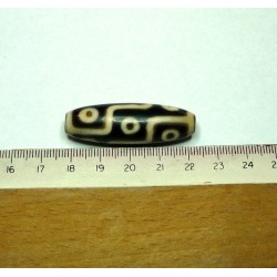  tibetain - 9 yeux - tibetan.||DZI -Perle sacrée ancienne