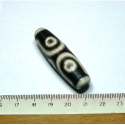  tibetain - 6 yeux - tibetan.||DZI -Perle sacrée ancienne