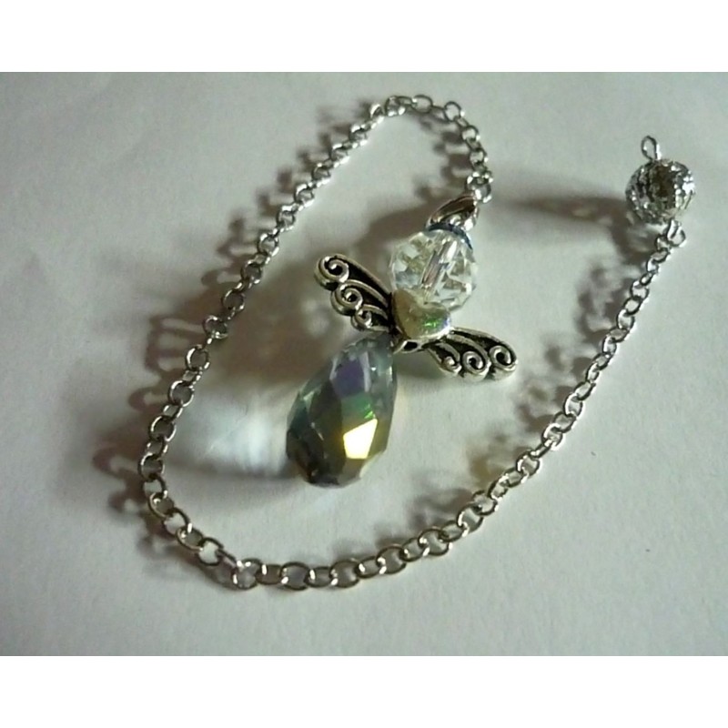 Ange Gardien en Cristal Swarowski arc-en-ciel