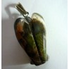 très joli pendentif en Jaspe Vert Indien aux couleurs superbes