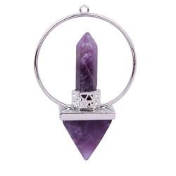 Pendule amethyste pyramide pointe radiesthesie