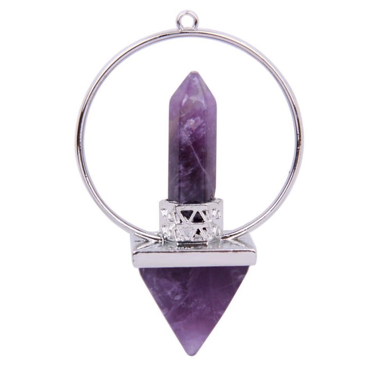 Pendule amethyste pyramide pointe radiesthesie