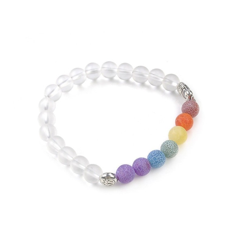 Bracelet  7 chakras - Reiki - Agates. Unisex